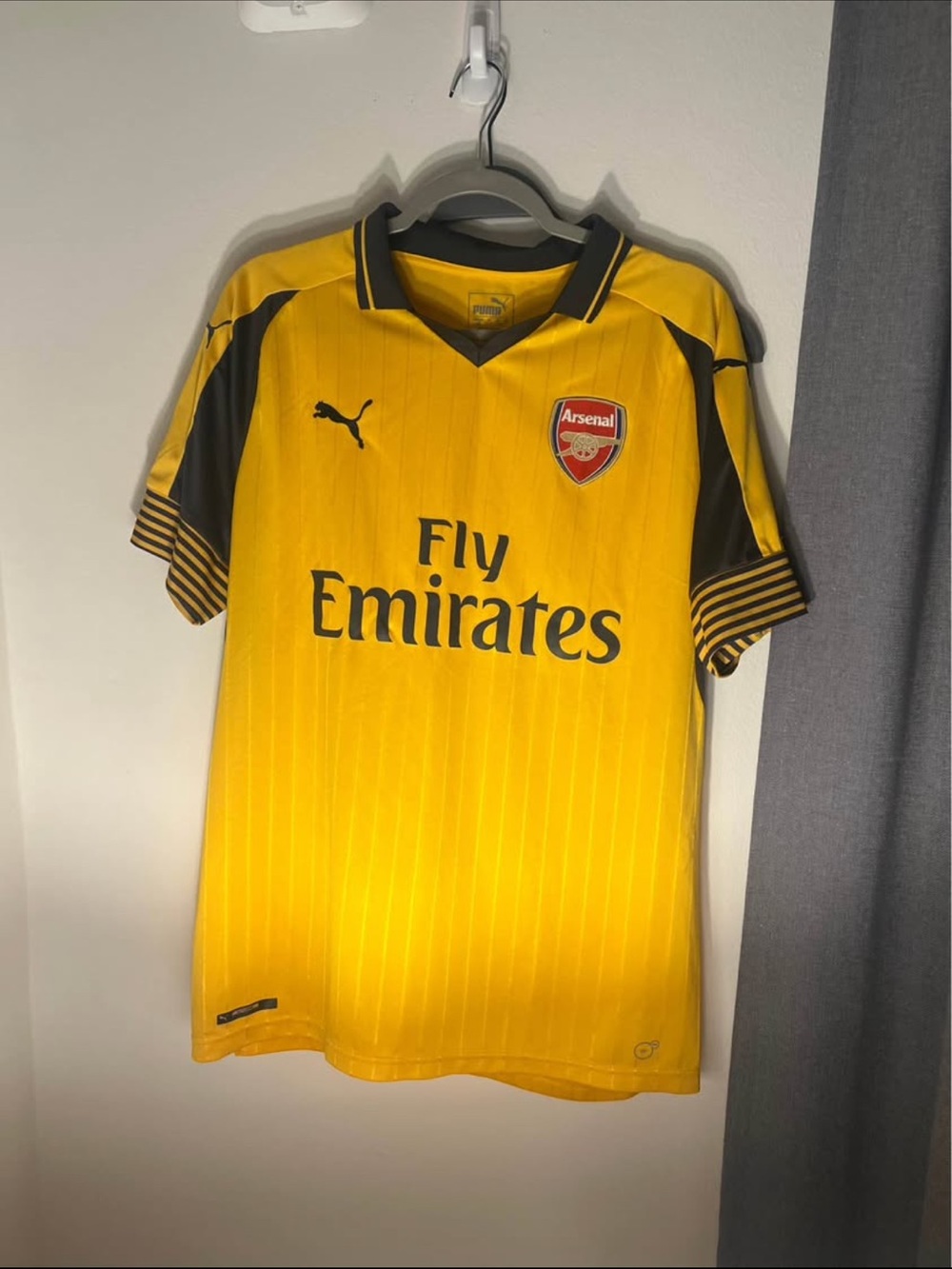 Puma Yellow and Black Soccer Jersey